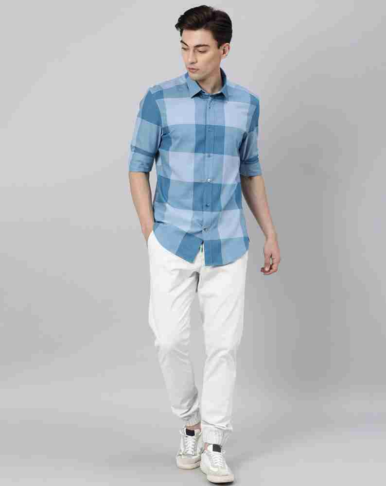 Light blue check pant best sale matching shirt