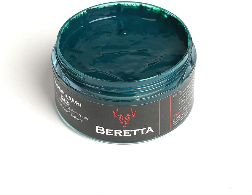 Beretta High Shine Leather Shoe Cream All Colors 60 gms Dark Green