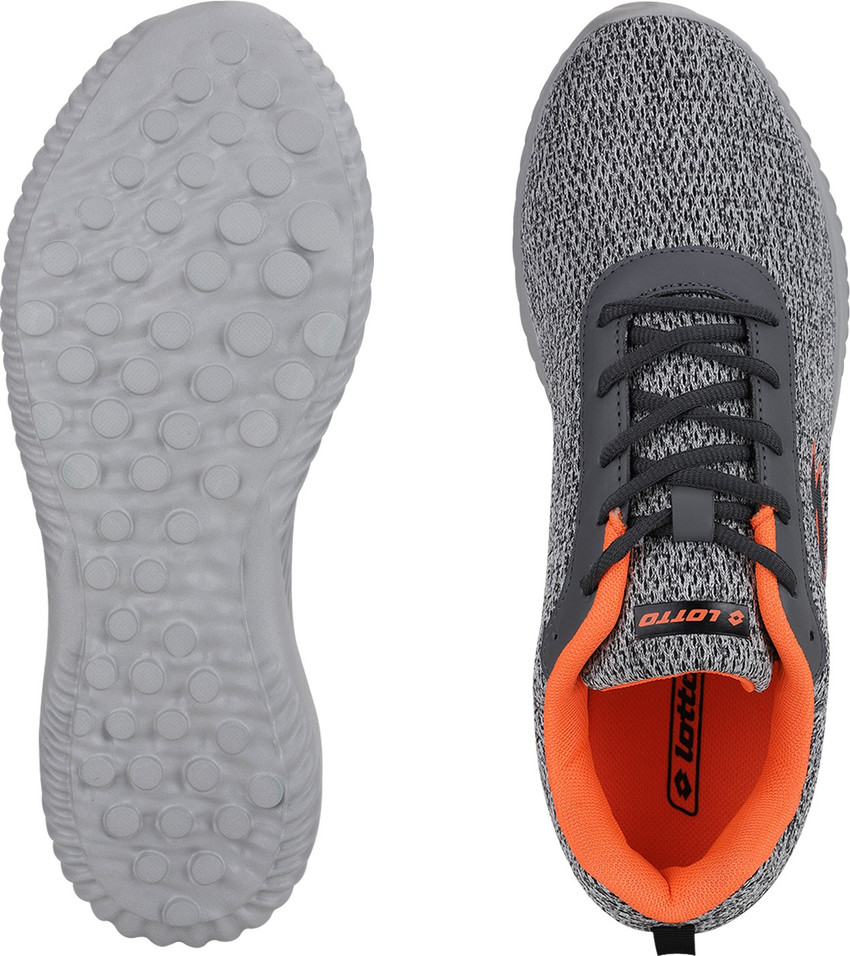 LOTTO AROLDO GREY BLK ORANGE RUNNING SHOES For MEN 9 Running Shoe