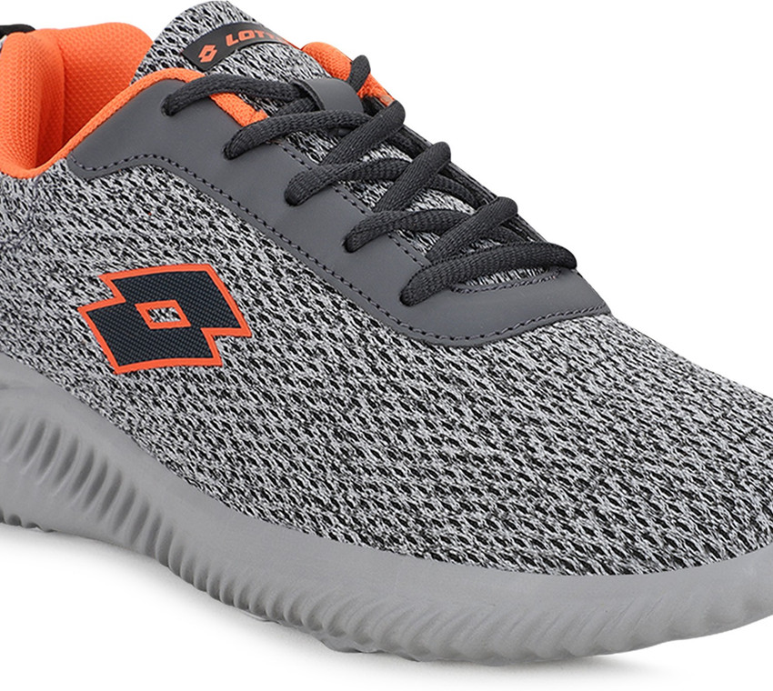 LOTTO AROLDO GREY BLK ORANGE RUNNING SHOES For MEN 9 Running Shoe