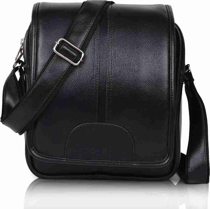 Mens black clearance leather shoulder bag