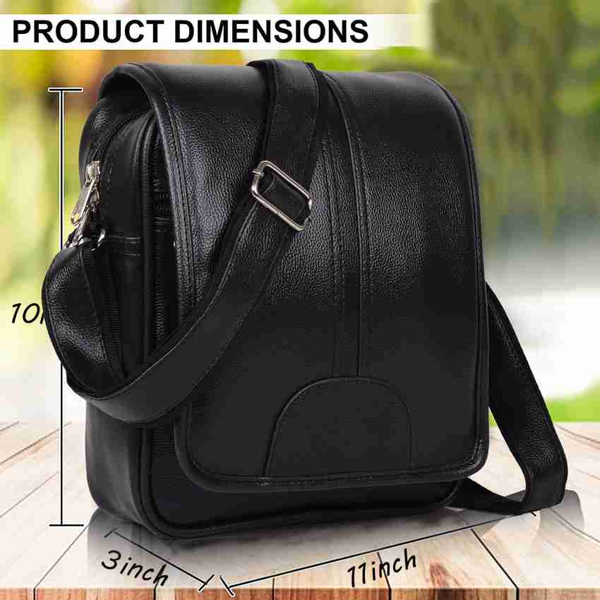 Mens black side 2024 bag