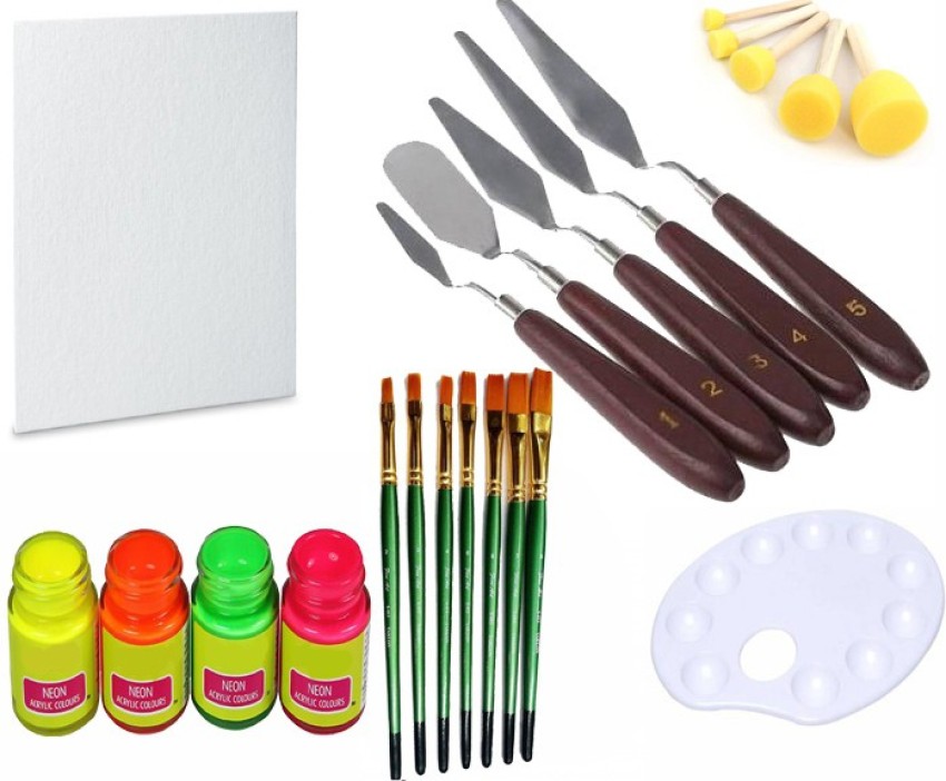  anjanaware Canvas Kit For PaintingFestive Combo kit of  Acrylic Paint set canvas painting kit, Colours Set, Painting Set