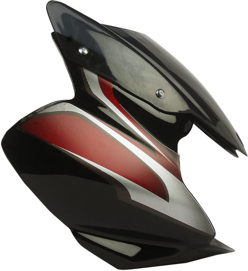 kavyahouse Visor Discover 100cc Black Red Sticker Bike Headlight