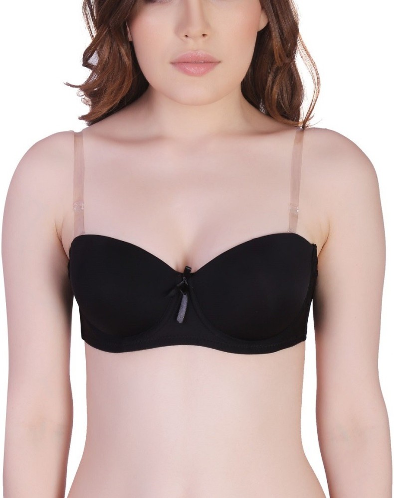 Buy Stress Bra with Clear Back Invisible Strap Push Up Padded Underwire  Backless Halter Bralette Online at desertcartINDIA