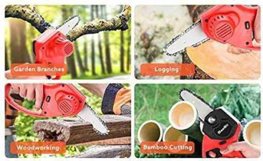 HUEX Mini Chainsaw 4 Inch Handheld Portable Pruning Chainsaw
