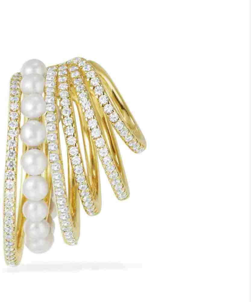 Flipkart.com - Buy Nonchalant Six Layer Stacked Ear cuffs Pearl