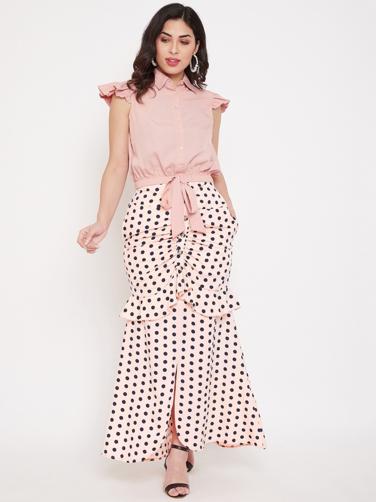 Crop top and outlet skirt set flipkart