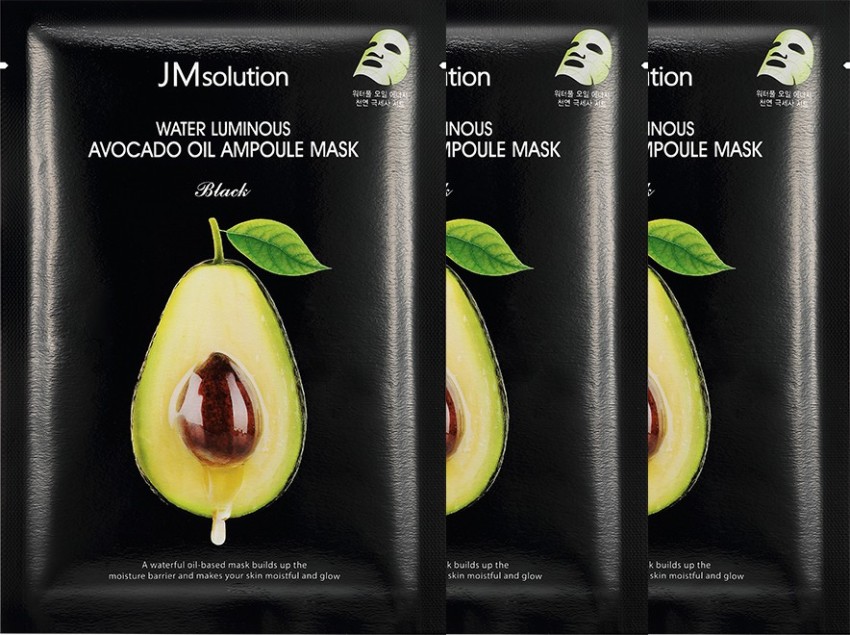 JMSOLUTION Korean Sheet Mask -Avocada Oil Ampoule Mask -ANTI ACNE