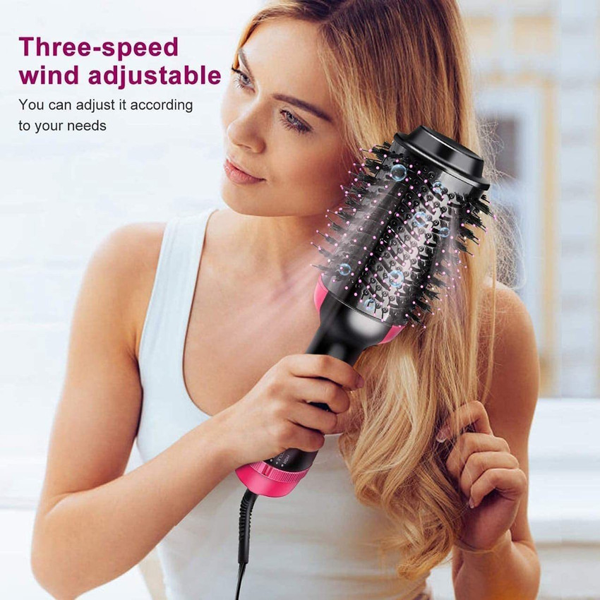 RIYUZONE Hot Air Brush One Step Hair Dryer and Straightener Brush for Women Blow Dryer Hair Volumizer Brush Electric Black Price in India Buy RIYUZONE Hot Air Brush
