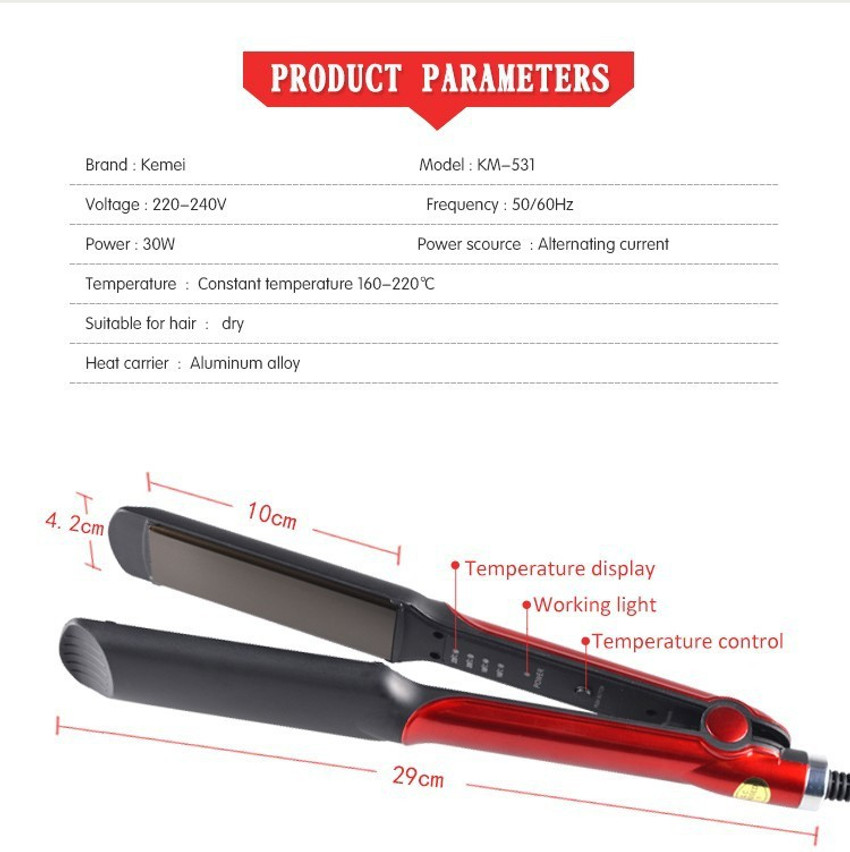 Kemei hair straightener km 531 price 2025