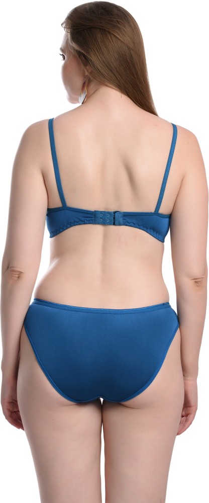 Buy PIBU-Women's Cotton Padded Bra Panty Set for Women Lingerie Set  Undergarments (Pack of 1)(Size :34) Model No : Kali Set_Pink at