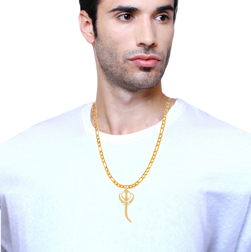 Gold chain store with khanda