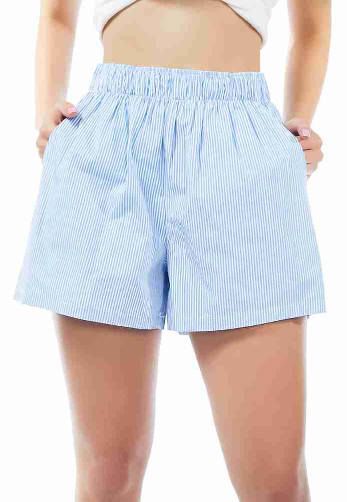Blue rag shorts on sale