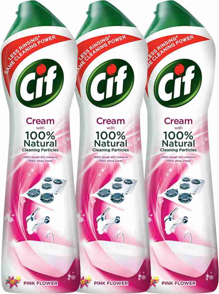 Cif Pink Multipurpose Surface Cream Cleaner with Floral Fragrance Pack of 3