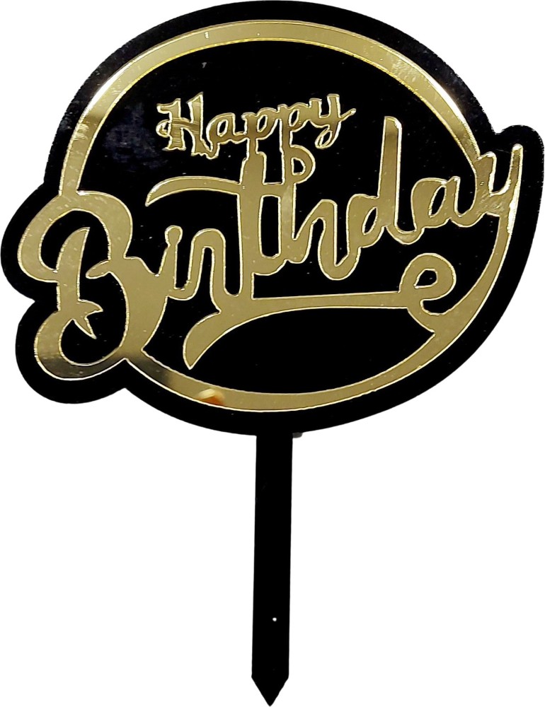 GOLDEN 1 Cake Toppers Paper And Acrylic Topper, Packaging Type: Packet