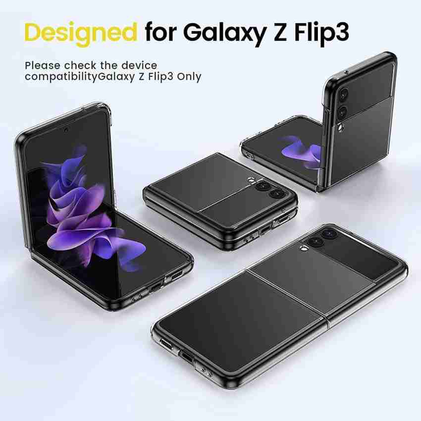MVYNO Exclusive Cover for Samsung Galaxy Z Flip 3 (Gray Checks