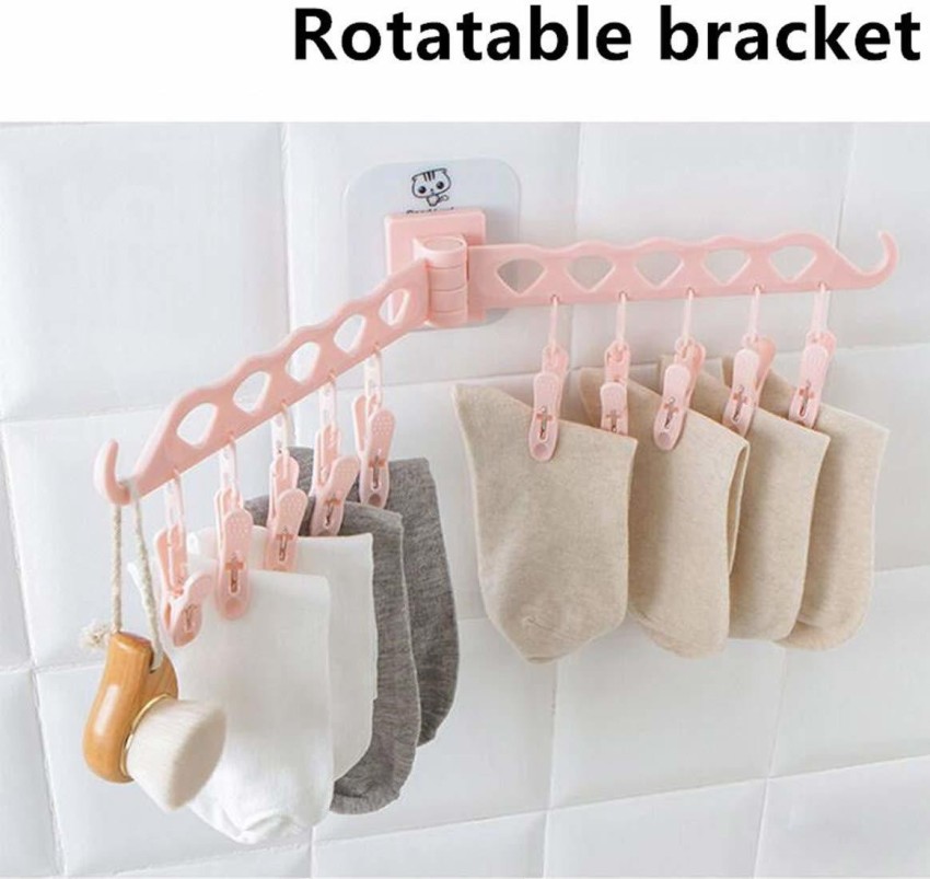 10''plastic Baby Hanger with Clips, Clip Hanger for Baby Clothes