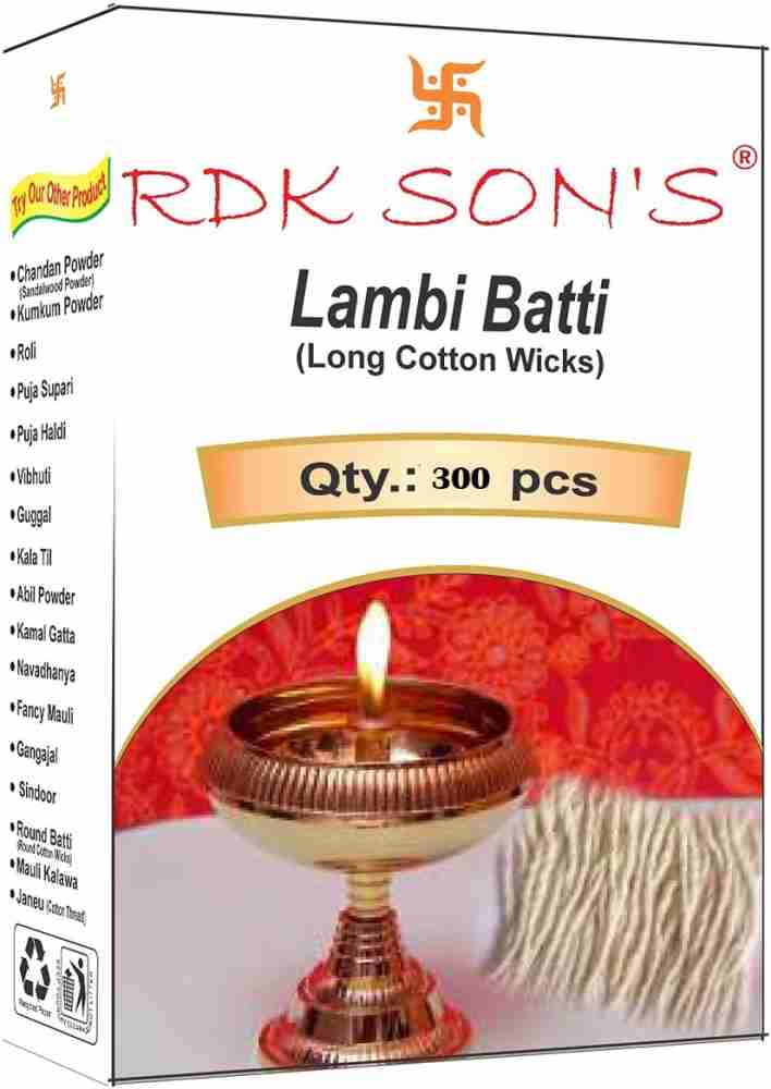 SSR Long Cotton Wick, Cotton Batti for Daily Pooja, for Diwali Pooja