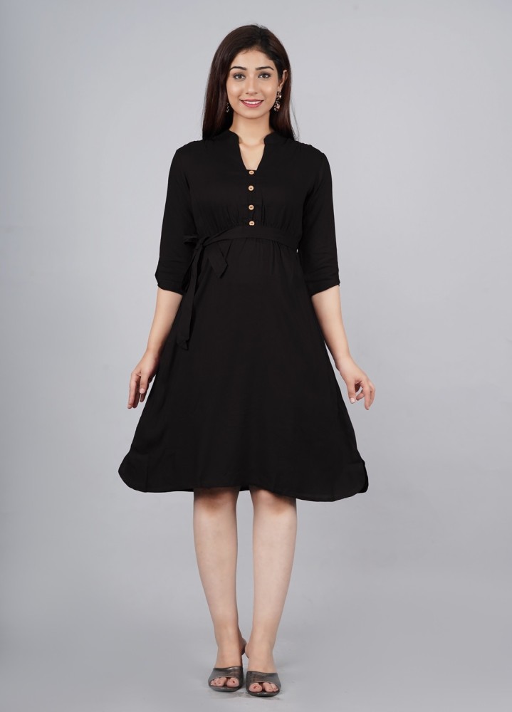 Online Shopping Mall Women Fit Flare Black Dress Reviews: Latest Review of  Online Shopping Mall Women Fit Flare Black Dress, Price in India