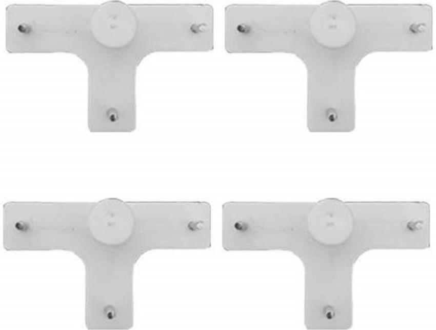 MERKEL 5 pcs / 3 pin T Shape White Plastic Hard Picture Frame
