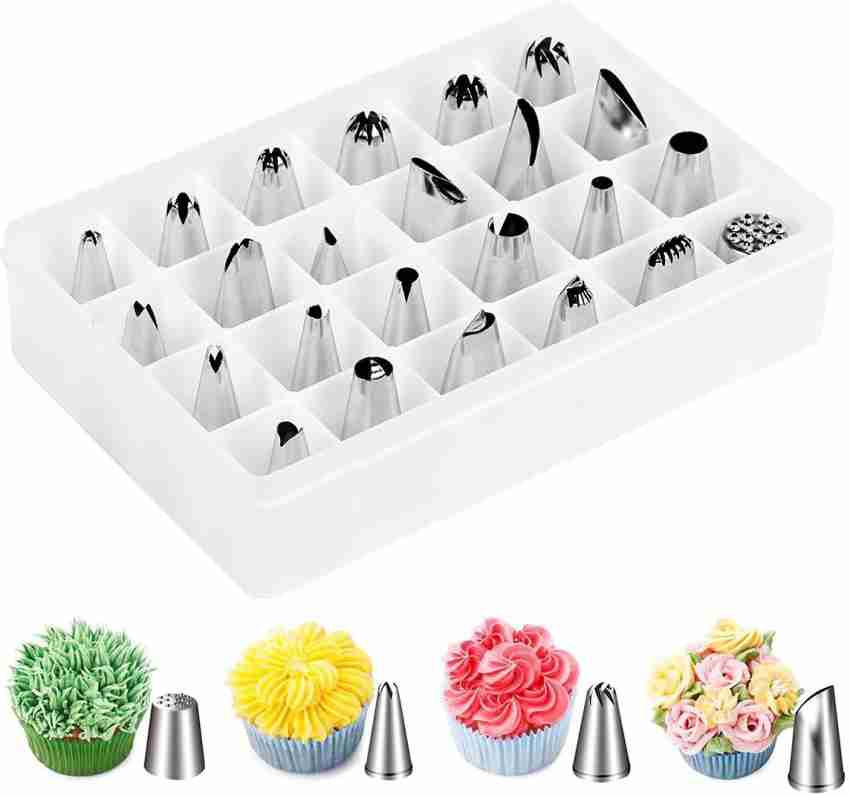 24pcs Icing Piping Nozzles Pastry Tips Cake Sugarcraft Decorating Set of  Tools for sale online
