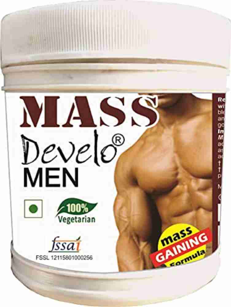 Develo Lean Mass Gainer Gym Supplement With Whey Protein Powder for Men 1kg  Banana shake Flavour