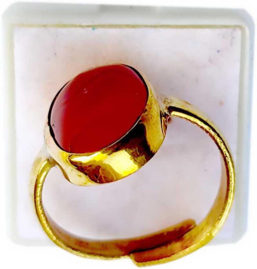 Red hakik deals stone ring