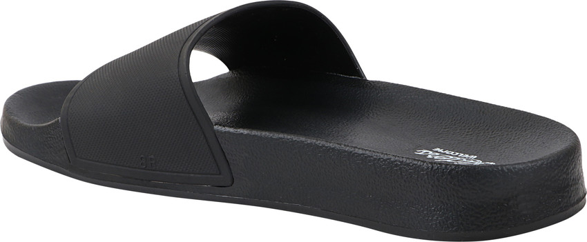 Mens plain top black sliders