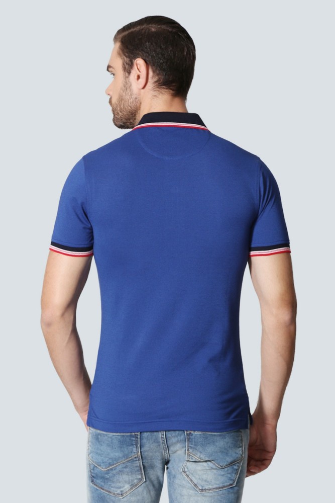 Buy LOUIS PHILIPPE Solid Polyester Cotton Regular Mens T-Shirt