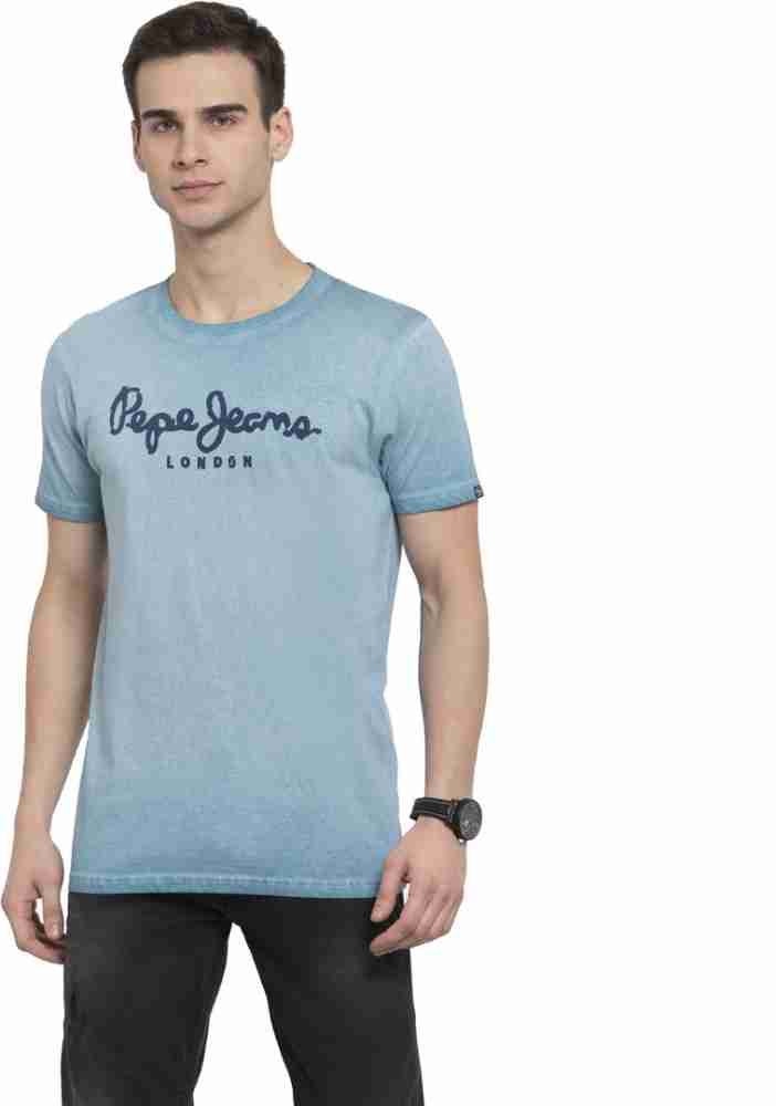 Pepe Jeans Solid Men Round Neck Blue T Shirt Buy Pepe Jeans Solid Men Round Neck Blue T Shirt Online at Best Prices in India Flipkart