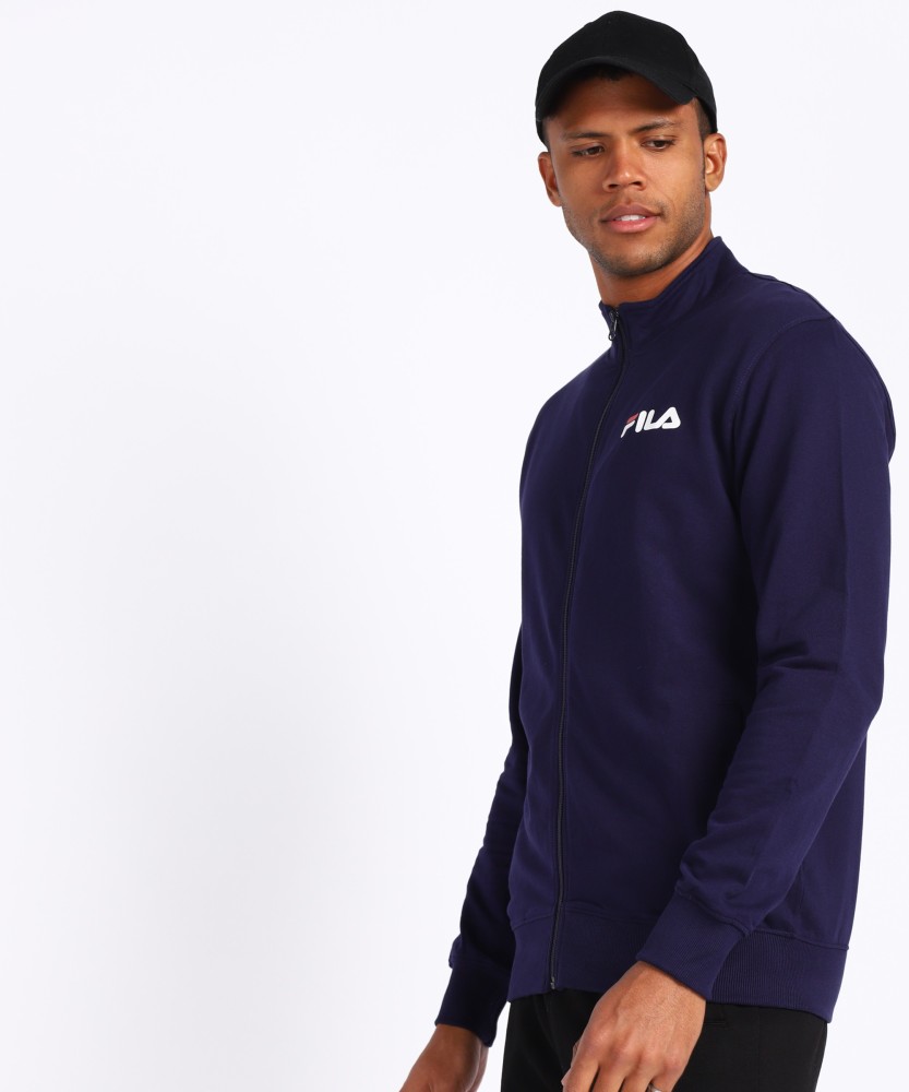 Navy blue best sale fila jacket