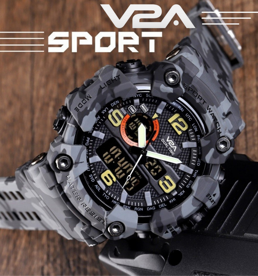 V2A Analog Digital Watch For Men