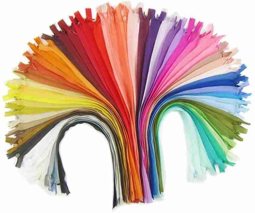 Nylon zippers for sewing 4 inch 100 pcs bulk zipper supplies in 20 assorted  c • Price »