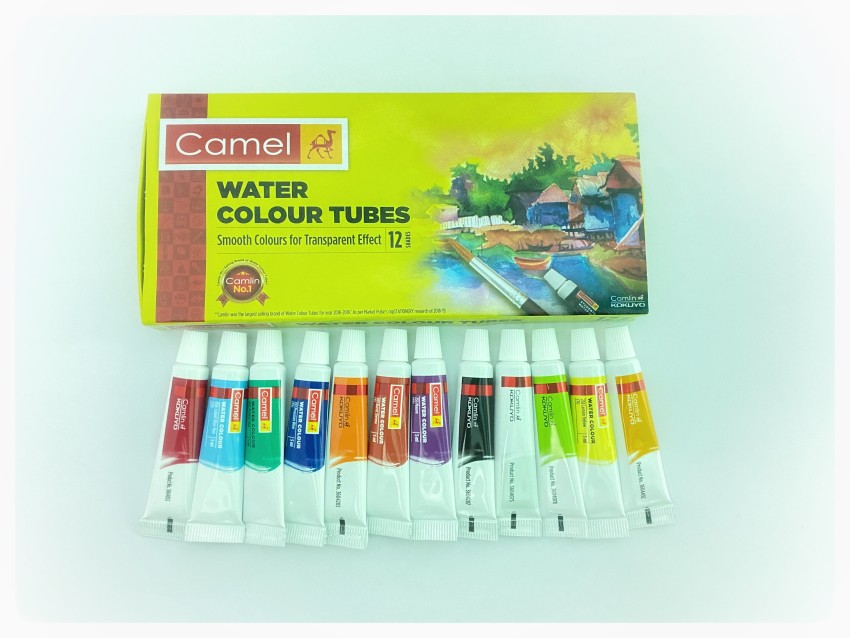 Camlin 5ml Water Colours Tube Set - 12 shades (For Students)