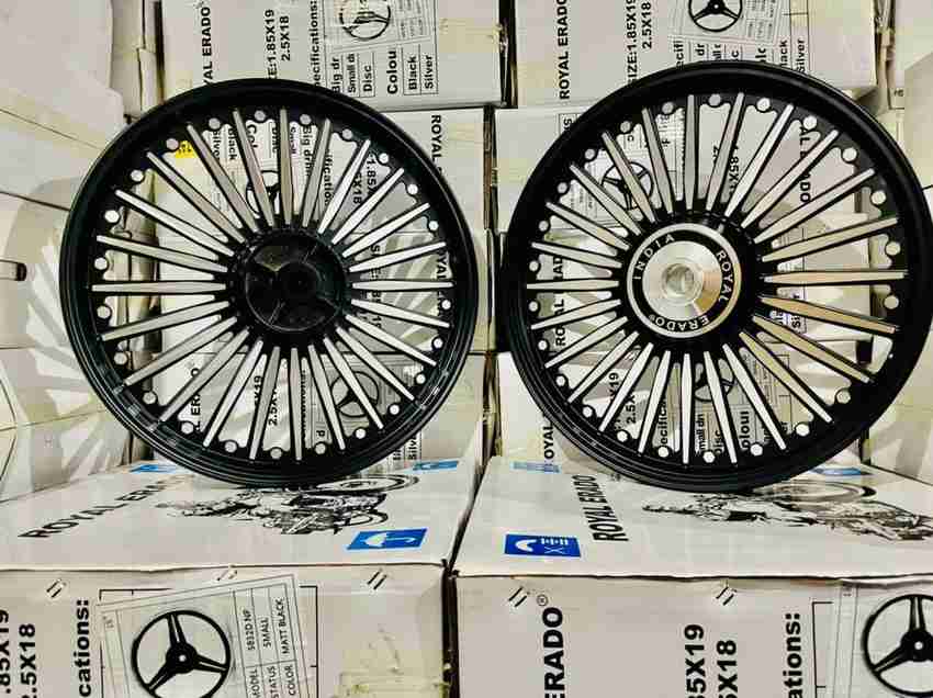 ROYAL ERADO Harley Style 24 Spokes Alloy Wheel Set Front rear 18 drum brake Front Rear Alloy Aluminium Hero Splendor Motorbike Tyre Rim Price in India Buy ROYAL ERADO Harley