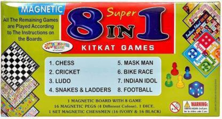 Glossy 8 In 1 Magnetic Super Kitkat Cardboard Game, Number Of