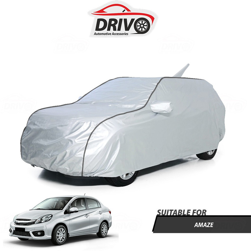 Drivo Car Cover For Honda Amaze With Mirror Pockets Price in