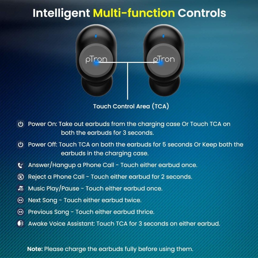 Ptron bassbuds best sale pro battery life