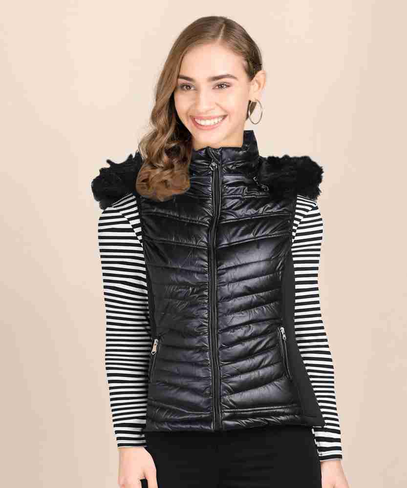 Nanette Lepore Sleeveless Solid Women Jacket - Buy Nanette Lepore  