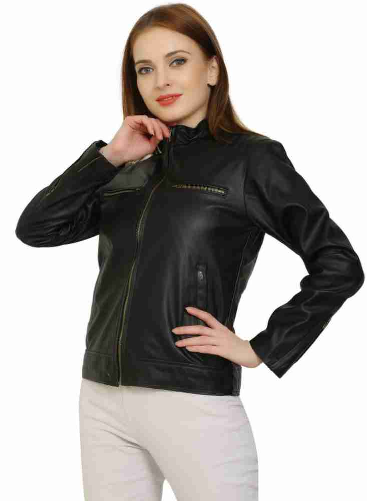 Lambency leather clearance jacket