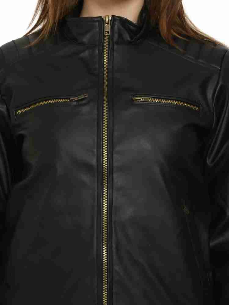 Lambency leather cheap jacket