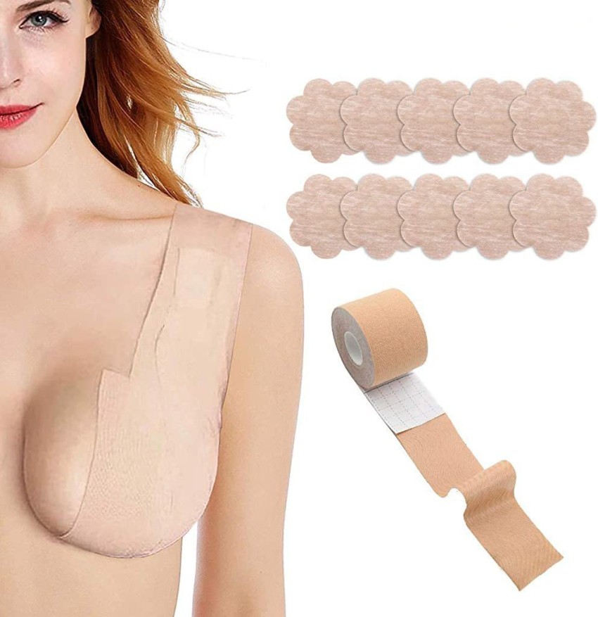 Boob Tape, (10 PSC Nipple Cover) Pasties Multipurpose Nipple Tape for  Women, Lifting Body Tape, Reusable