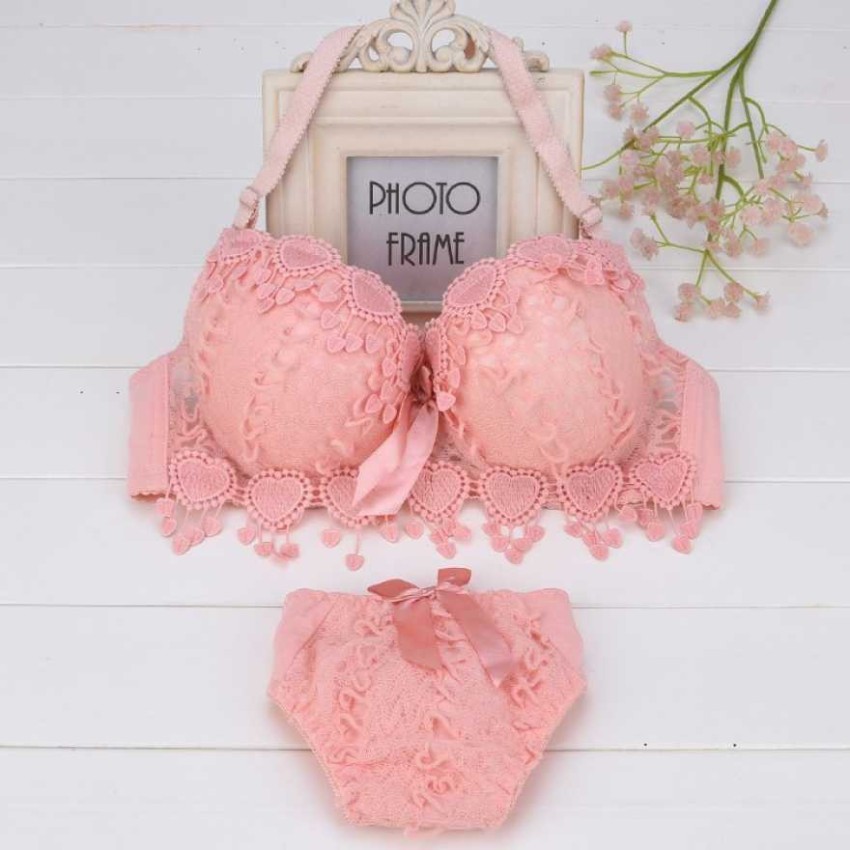 Buy Pack of 5 Full Coverage Designer Lace Bra Panty Sets (5BP-2) Online at  Best Price in India on