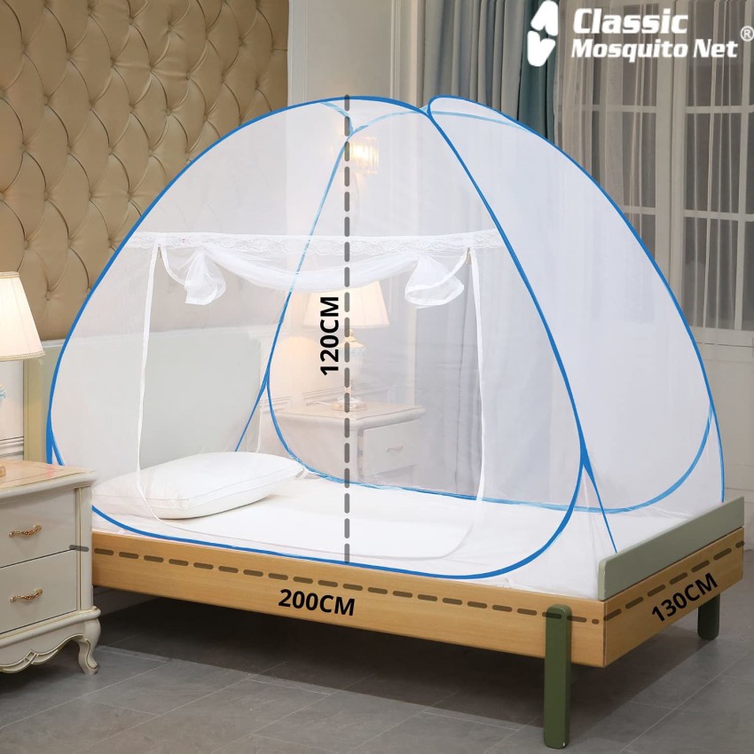 Classic Mosquito Net Polyester Adults Washable Jacquard Foldable Double Bed Mosquito Net
