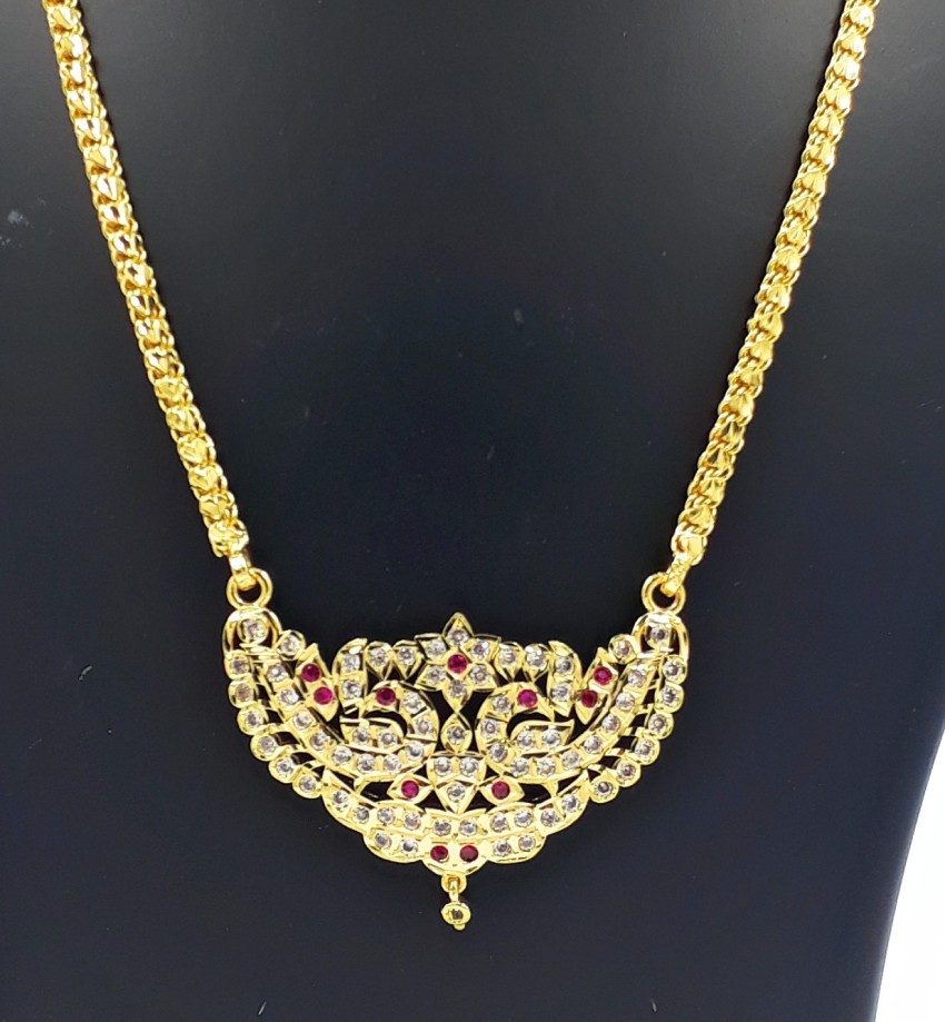 Anujeet Fashion Hub Gold Plated Fashion Jewellery Traditional Covering Long  Chain with Multicolor AD stone Goddess Lakshmi Dollar Crystal Gold-plated  Plated Copper Chain Price in India - Buy Anujeet Fashion Hub Gold