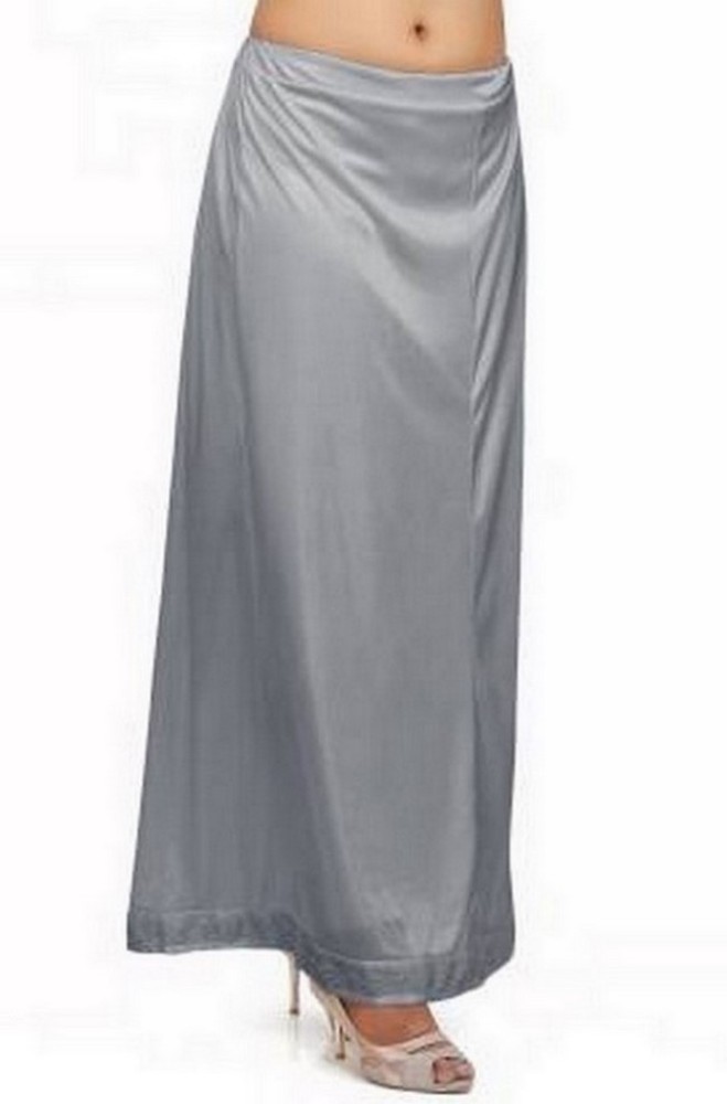 Buy KAVYA DESIGNERS Women Blue Solid Satin Blend Saree Petticoat