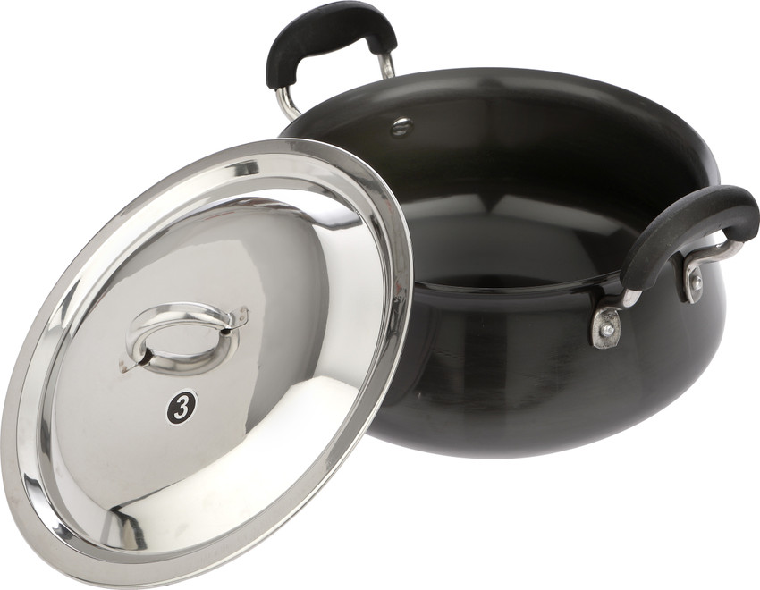 Heritage Mart Hard Anodised Handi with Induction Base Handi 4.2 L