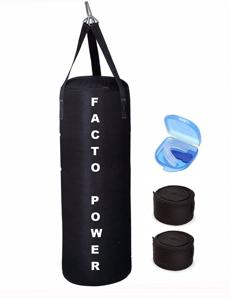 FACTO POWER 5.0ft Black Unfilled Punching Bag with Hanging Straps & 2  Accessories Hanging Bag - Buy FACTO POWER 5.0ft Black Unfilled Punching Bag  with Hanging Straps & 2 Accessories Hanging Bag