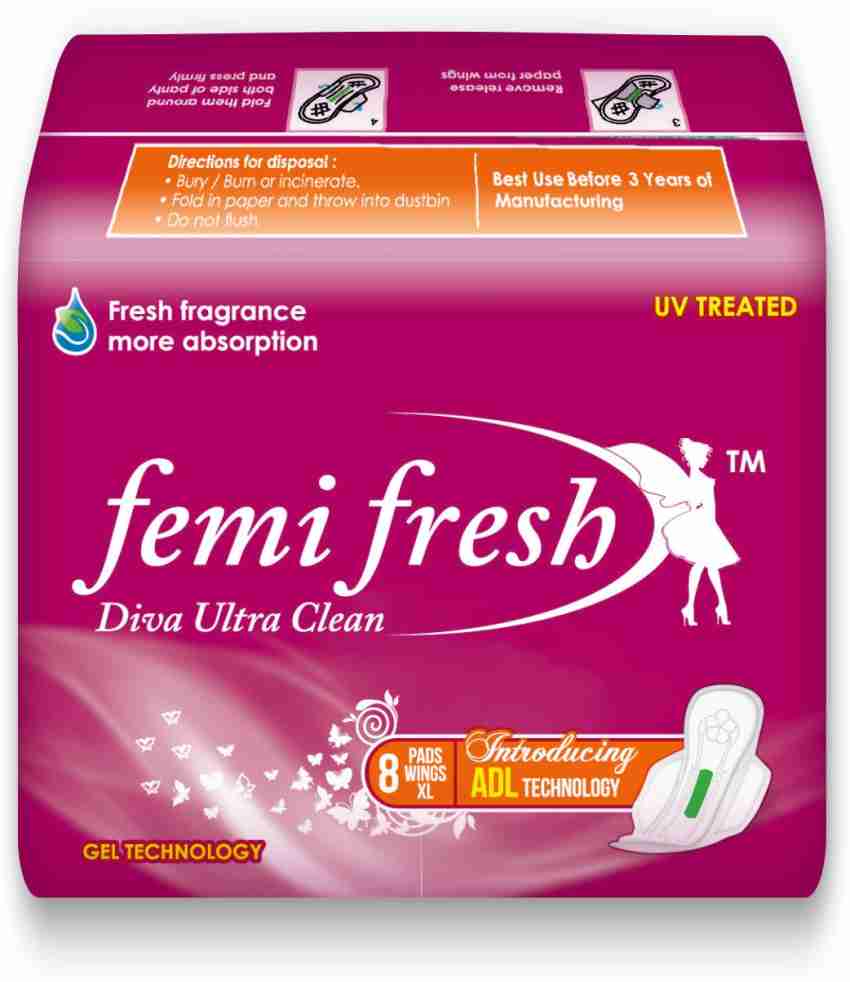 femi fresh Diva Ultra Soft Sanitary Napkin Combo X-Large Sanitary Pad, Buy  Women Hygiene products online in India